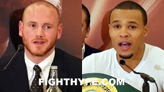 CHRIS EUBANK JR AND GEORGE GROVES ARGUE OVER RESUMES AND LOSSES quotHE LOST AT A LOWER LEVELquot [upl. by Ynaffyt867]