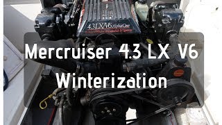 Mercruiser 43 LX V6 Winterization [upl. by Attenohs]