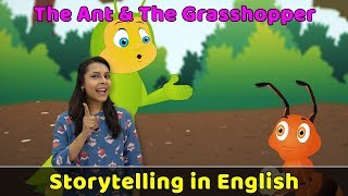 Ant amp Grasshopper Story in English  Moral Stories in English For Kids  Storytelling in English [upl. by Annahavas130]