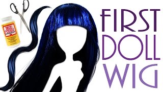 How to make a Doll Wig  Bangs Style [upl. by Laurie140]