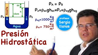 Aplicación Presión Hidrostática Mecánica de Fluidos [upl. by Faber]