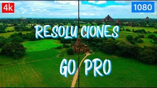 🌇 RESOLUCIONES GOPRO Explicadas 4k 27k 1080 HD [upl. by Eynttirb960]