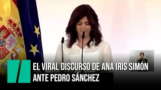 El discurso de Ana Iris Simón ante Pedro Sánchez que está dando la vuelta a España [upl. by Drescher]