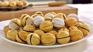 Nuci umplute  Walnut Shaped Cookies CC Eng Sub  JamilaCuisine [upl. by Sehcaep]