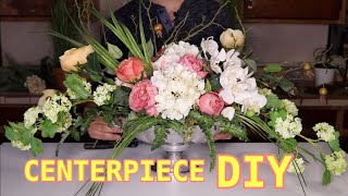 Easy Floral Centerpiece  Floral Arranging DIY  Long And Low [upl. by Charlie]