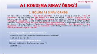 ALMANCA A1 SINAV ÖRNEĞİ  ALMANCA A1 SINAVI [upl. by Brew]