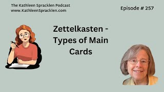 Zettelkasten  Types of Main Cards [upl. by Rammaj]