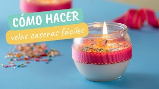 Cómo hacer velas caseras fáciles [upl. by Inaliel]