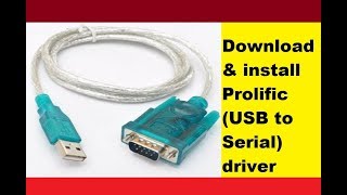 Download Prolific USB to Serial Driver for Windows 10 7 8 81 Vista XP 6432 Bit [upl. by Notnilk]