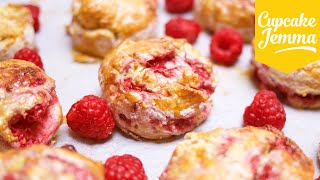 Recipe for Raspberry Scones  Cupcake Jemma [upl. by Senecal]