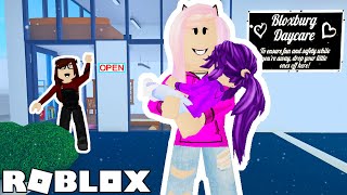 Baby Goes to Daycare  Roblox Bloxburg Roleplay [upl. by Anaerdna322]