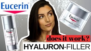 EUCERIN HYALURONFILLER NIGHT PEELINGampSERUM AND DAY CREAM SPF 30 AntiAging Skincare Review [upl. by Xena433]