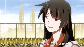 Bakemonogatari  Senjougahara Destroys the 4th Wall [upl. by Noynek]