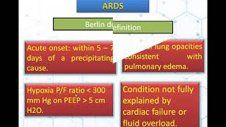 16 ARDS definition pathophysiology and aetiology [upl. by Eduj]