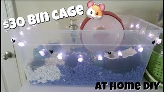 DIY HAMSTER BIN CAGE 🐹❤︎ [upl. by Debor146]