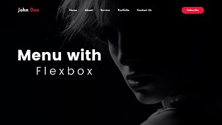 Simple Navbar With Flexbox  Navbar CSS Tutorial [upl. by Blondell]