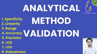 VALIDATION OF ANALYTICAL METHOD  Method validation  Validation of an analytical procedure [upl. by Adnat]