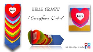 Bible Craft  1 Corinthians 1348  Love is Kind❤️ Sunday school Craft Ideas  I கொரிந்தியர்134 [upl. by Haet]