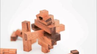 Wooden Crystal Puzzle Interlock solution [upl. by Eidnyl]