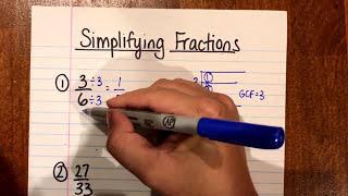 Simplifying Fractions Using Greatest Common Factor [upl. by Emmey]