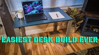 The EASIEST DIY Desk Anyone Can Build and CHEAP [upl. by Noseimaj]