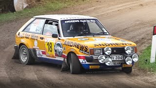 Talbot Sunbeam Lotus RWD Gr 2 Rally Car Sound Accelerations Jumps amp Show at RallyLegend [upl. by Dymphia583]