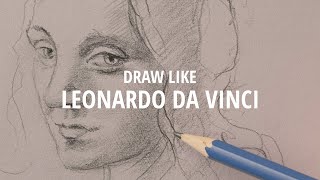 DRAW LIKE LEONARDO DA VINCI Study of a Young Woman [upl. by Lourdes]