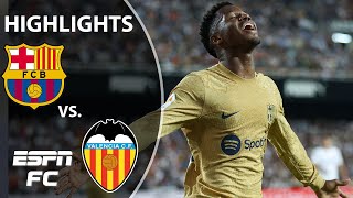 Valencia vs Barcelona  LaLiga Highlights  ESPN FC [upl. by Templa]