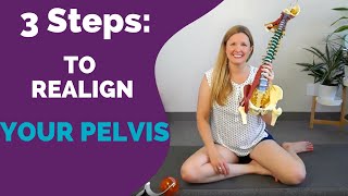 3 steps to realign your pelvis [upl. by Grindle946]