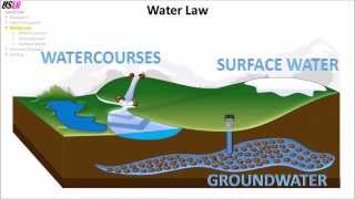 Water Law Watercourses Groundwater Surface Water [upl. by Dnalhsa]