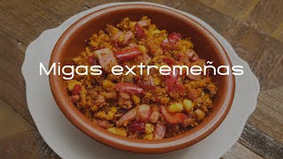 Migas extremeñas receta tradicional [upl. by Schlesinger]