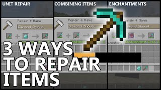 3 Ways To Repair Items In Minecraft [upl. by Madid]