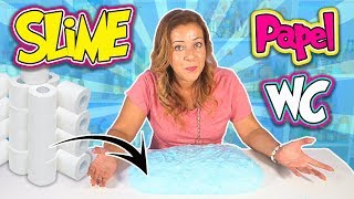 SLIME con PAPEL higiénico  TOILET PAPER SLIME  COMO SE HACE SLIME [upl. by Anyar]