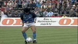 Diego Maradona Warm Up Semi final UEFA Cup 1989 [upl. by Aroel231]