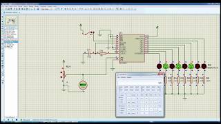 Convertidor de Analógico a Digital ADC0804 simulado en Proteus [upl. by Cruz595]