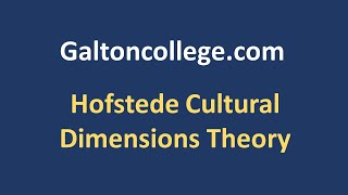 Hofstede Cultural Dimensions Theory [upl. by Melvina]