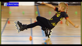 Fantastic little girl  the best talent in the world 2016 Rollerblade Freestyle Slalom dancing usa [upl. by Pia]