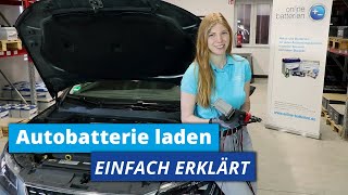 Autobatterie laden  Ladegerät anschließen  Tutorial [upl. by Htiduy]