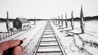 How To Draw Using 1Point Perspective [upl. by Rollo]