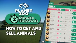 How to purchase and trade animals  2 minute tutorials  Planet Zoo [upl. by Alayne]