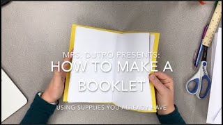 How To Make A StapleFree Booklet [upl. by Nnylaf]