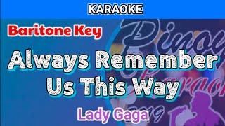 Always Remember Us This Way by Lady Gaga Karaoke  Baritone Key [upl. by Miharba695]