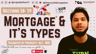 Mortgage and its types Sec 5859 TPA [upl. by Scottie373]