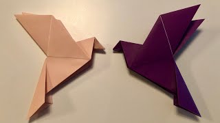 Origami Taube falten mit Papier  Vogel basteln  DIY Paper Bird  оригами [upl. by Ellennej301]