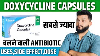 Doxycycline Mode Of ActionUses amp Side Effects in Hindi [upl. by Nirak]