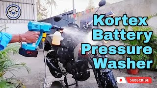 KORTEX Cyan Blue Battery Pressure Washer [upl. by Zitah697]