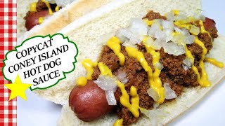 COPYCAT Original Coney Island Hot Dog Meat Chili Sauce Recipe [upl. by Ardnauqal]