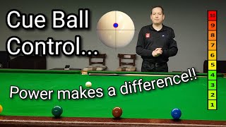 Snooker Cue Ball Control  Power Makes A Difference [upl. by Tamaru332]