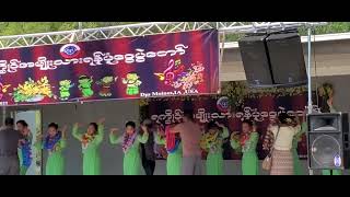 Arakanese Young girls are Dancing at Water Festival in Iowa [upl. by Subir]