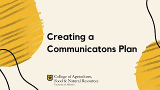 Creating a Communications Plan [upl. by Cannice]